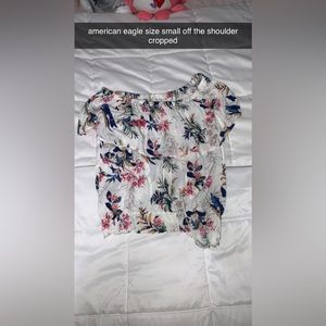 American eagle off the shoulder crop top